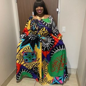 Art Deco Long Maxi Dress